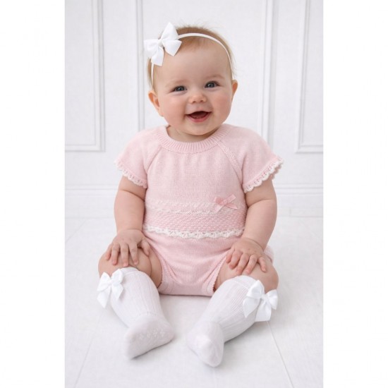 Little Nosh Knitted Pink Top And Jam Pants