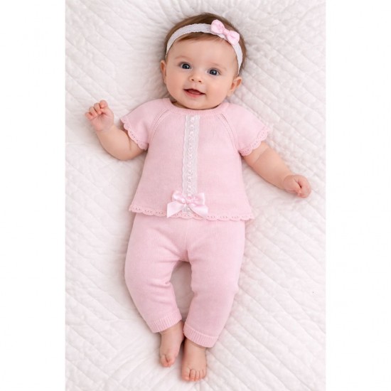 Little Nosh Knitted Top And Trouser Set