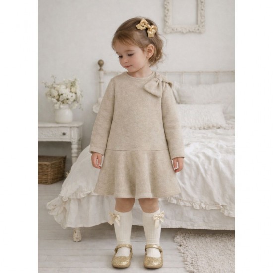 Mayoral Gold Sparkly Knitted Dress