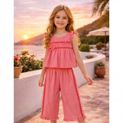 Pre Order Mayoral Coral Vest And Trouser Set