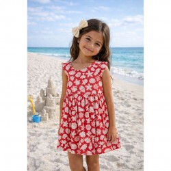 Pre Order Mayoral Red Sea Shell Dress