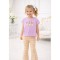  Mayoral Lilac Time To Bloom T Shirt And Striped Legging Set