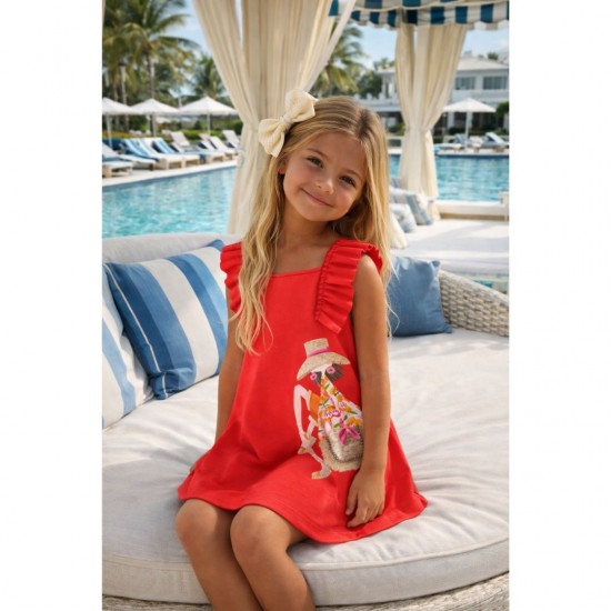 Mayoral Red Printed Dress