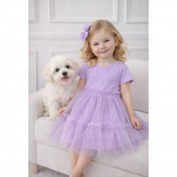 Mayoral Lilac Dress With Tulle Skirt