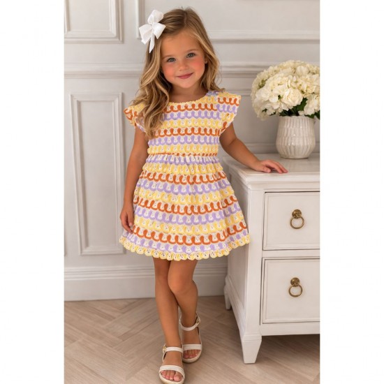 Mayoral Lilac Crocheted Dress