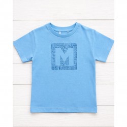 Mayroal Sky Blue Printed T Shirt