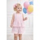 Gingham pink and white short set
