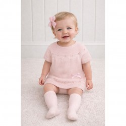 PEX Peach Knitted Top And Pants Set