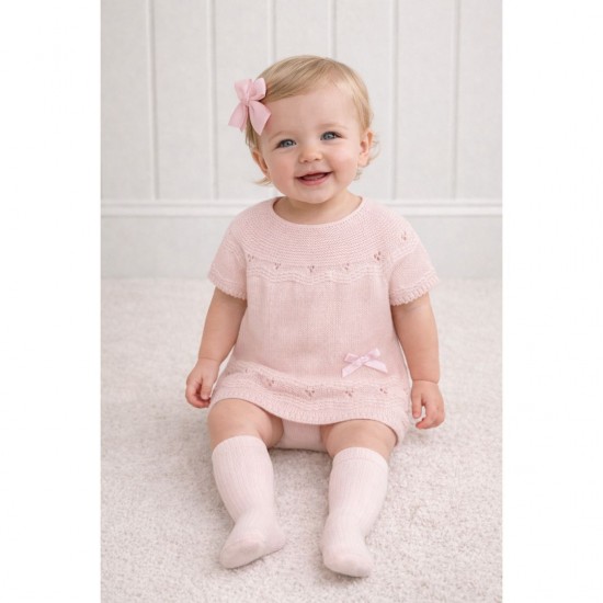 PEX Peach Knitted Top And Pants Set