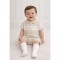 PEX Beige Knitted Polo Shirt And Shorts Set