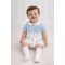 PEX Blue Half Knitted Hot Air Balloon Romper