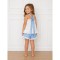 Rapife White And Blue Floral Top And Shorts Set