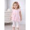 Tutto Piccolo Pink And White Striped Top And Leggings Set