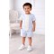 Tutto Piccolo Blue T Shirt WIth White Panel And Shorts Set