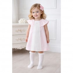 Tutto Piccolo Pink Dress With White Panel And Briefs