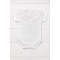 Calamaro White Short Sleeved Bodysuit with Pink Trim Collar