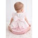 Calamaro White And Pink Bow Top And Jam Pants Set