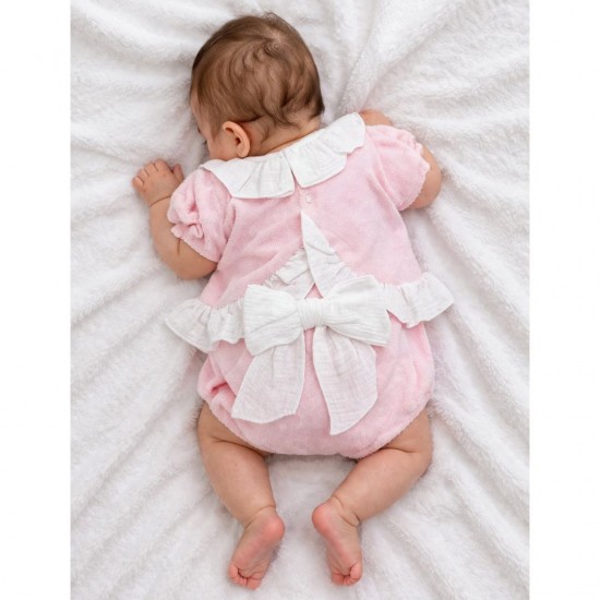 Calamaro Pink And White Top And Jam Pants Set