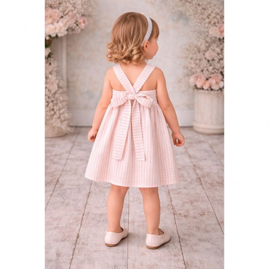 Calamaro Pink And White Striped Dress