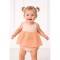 Calamaro Orange And White Striped Dress And Jam Pants Set