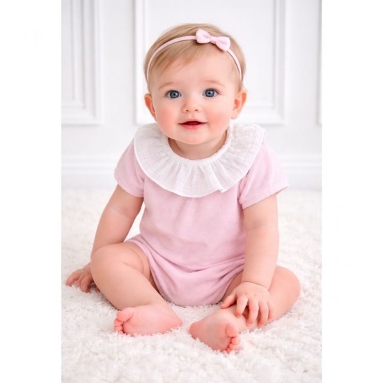 Calamaro Pink Towelling Romper