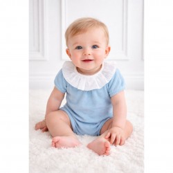 Calamaro Blue Towelling Romper