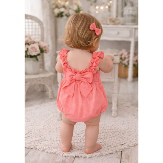Calamaro Coral Waffle Romper