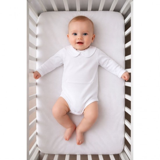 Calamaro Short Sleeved Peter Pan Collar Bodysuit