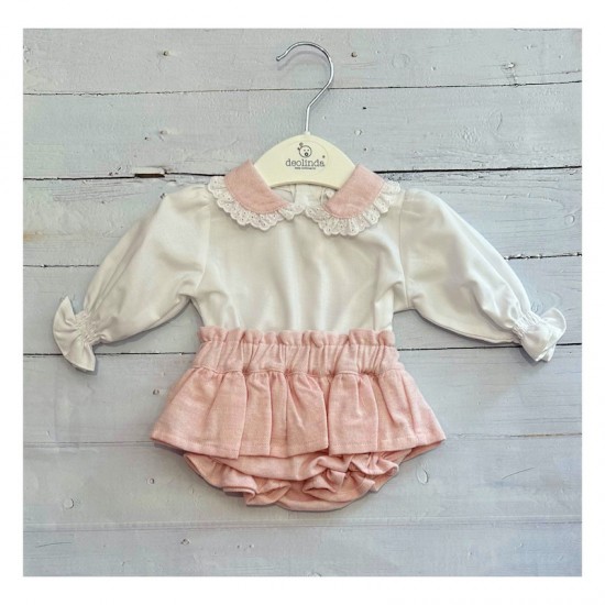 Deolinda pink bloomers and top