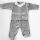 BF Grey Velour Baby Trouser Suit