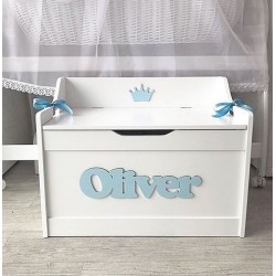 White Personalised Toy Box - DELIVERY INCLUDED 