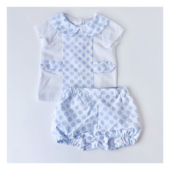 CEY Blue Spotty Jam Pant Suit CEY Blue Spotty Jam Pant Suit