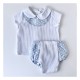 CEY Blue Broderie Anglaise Jam Pant Suit CEY Blue Broderie Anglaise Jam Pant Suit