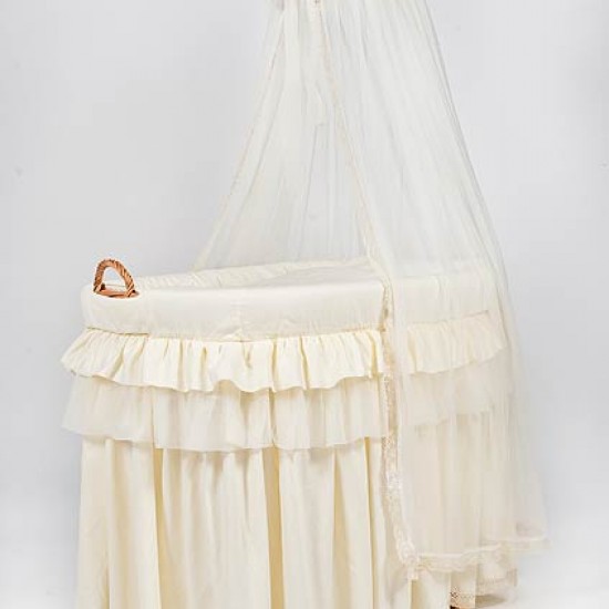 MJ Titania Wicker Crib WHITE MJ Titania Wicker Crib WHITE