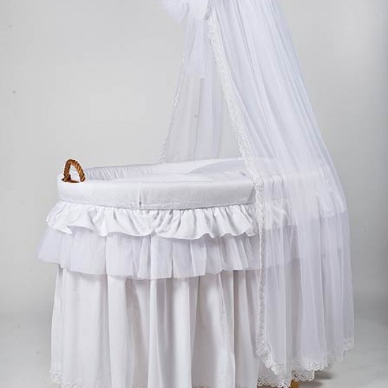 MJ Titania Wicker Crib WHITE MJ Titania Wicker Crib WHITE