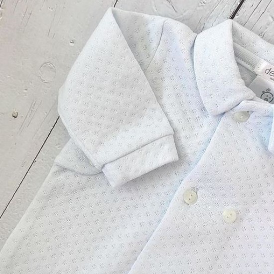 DEO Blue Quilted Babygrow