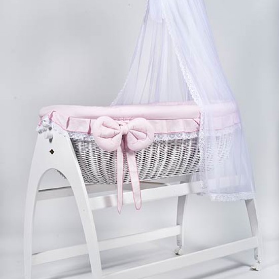 MJ Miranda Due Wicker Crib PINK MJ Miranda Due Wicker Crib PINK