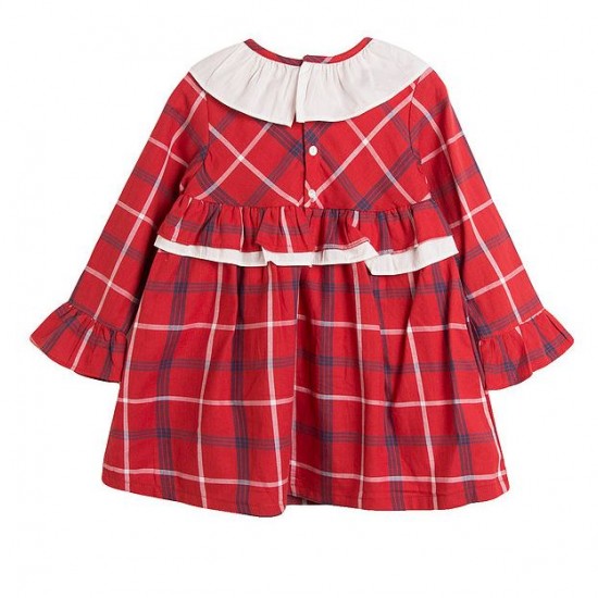 NEW Red Tartan Dress with White Bow