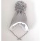 PES Grey Knitted Pom Pom Hat (NEW STYLE)