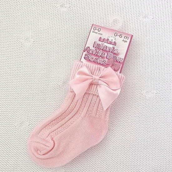 Pink Bow Ankle Socks