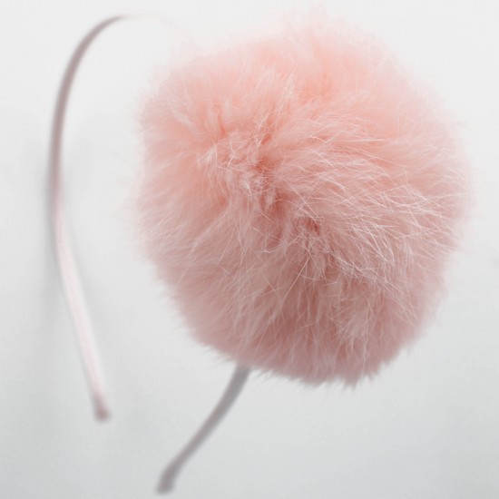SIE Baby Pink Large Pom Pom Headband
