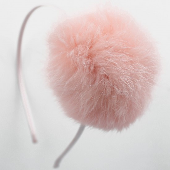 SIE Baby Pink Large Pom Pom Headband SIE Baby Pink Large Pom Pom Headband