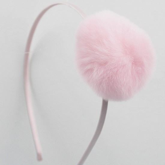 SIE Baby Pink Small Pom Pom Headband 