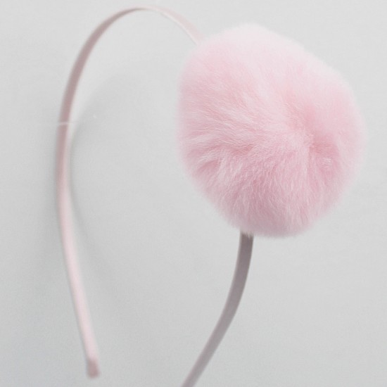 SIE Baby Pink Small Pom Pom Headband SIE Baby Pink Small Pom Pom Headband