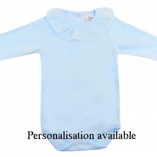 MN Blue Ruffle Neck Body MN Blue Ruffle Neck Body