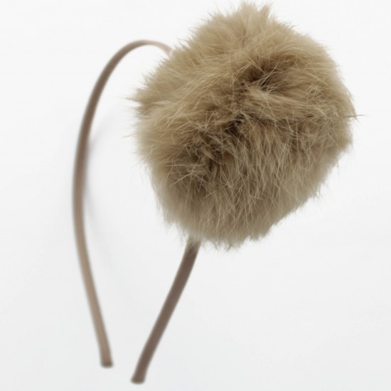 SIE Camel Large Pom Pom Headband