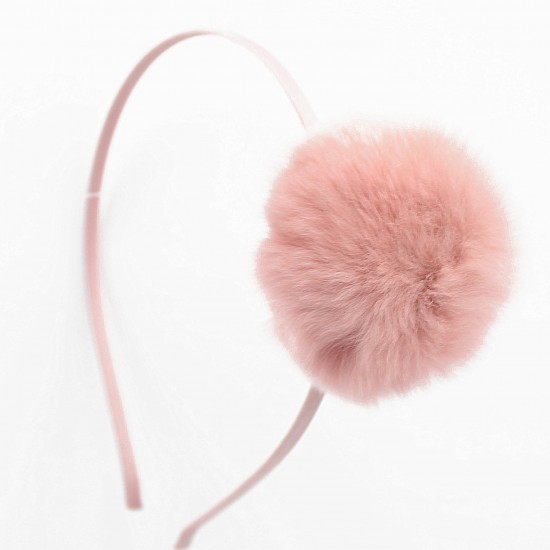 SIE Dusky Pink Small Pom Pom Headband