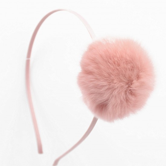 SIE Dusky Pink Small Pom Pom Headband SIE Dusky Pink Small Pom Pom Headband