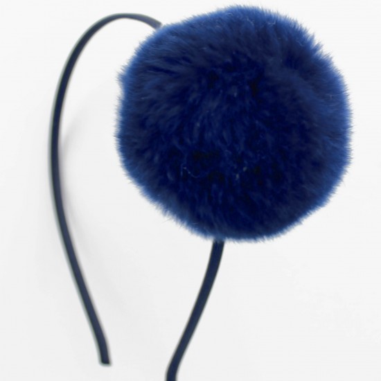 SIE Navy Large Pom Pom Headband