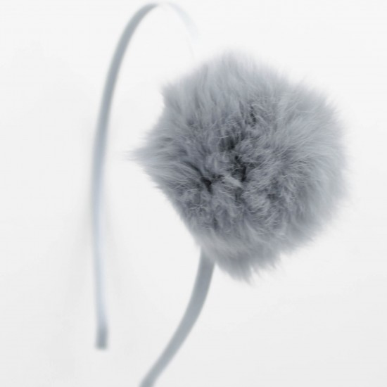 SIE Grey Small Pom Pom Headband SIE Grey Small Pom Pom Headband